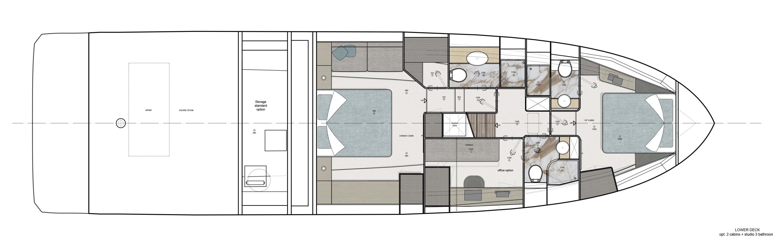 Lower deck - Option 2