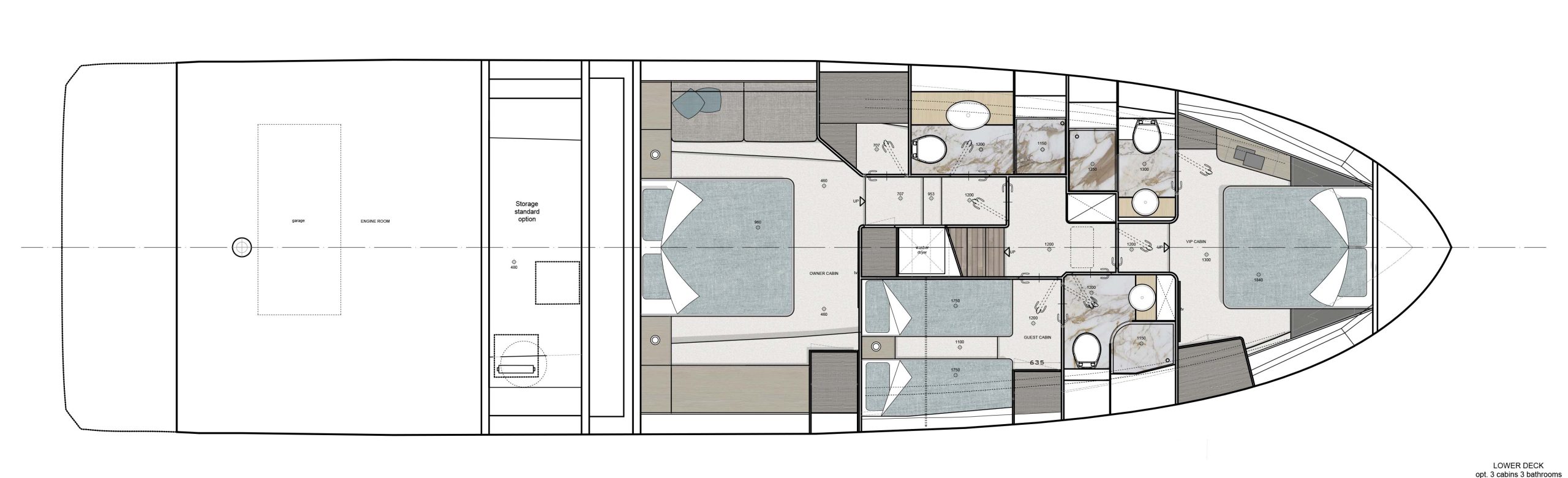 Lower deck